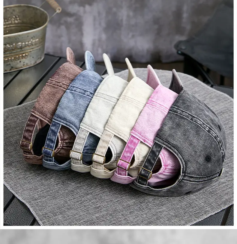 Men Vintage Washed Baseball Cap Grey Winter Warm Mountaineering — feature 21