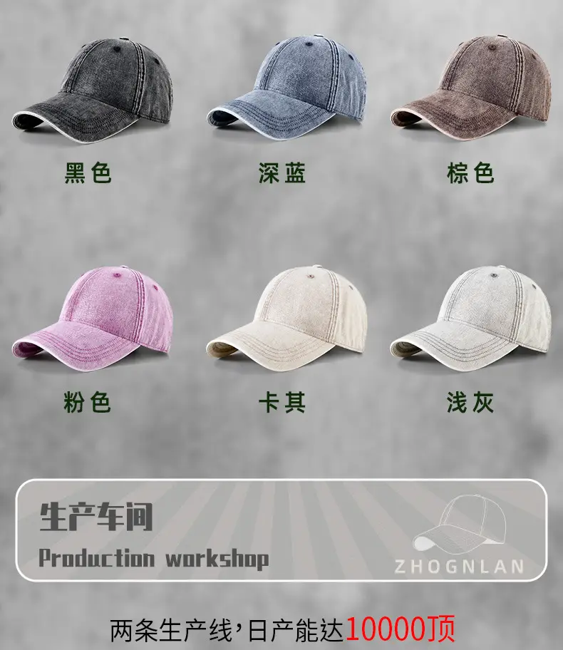 Men Vintage Washed Baseball Cap Grey Winter Warm Mountaineering — feature 25