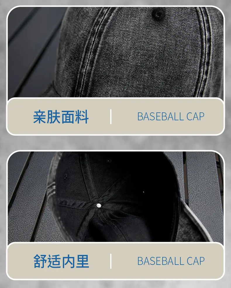 Men Vintage Washed Baseball Cap Grey Winter Warm Mountaineering — feature 30