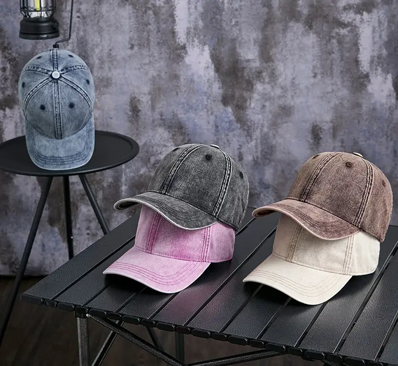 Men Vintage Washed Baseball Cap Grey Winter Warm Mountaineering — feature 7