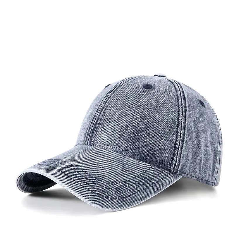 Men Vintage Washed Baseball Cap Grey Winter Warm Mountaineering - Image 2