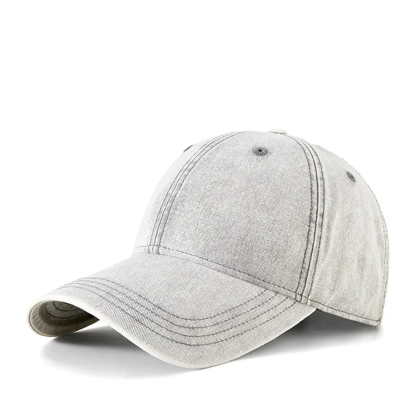 Men Vintage Washed Baseball Cap Grey Winter Warm Mountaineering - Image 6