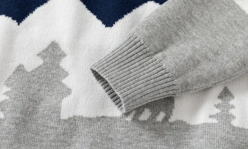Boy's Snow Mountain Bear Sweater Medium Size — feature 16