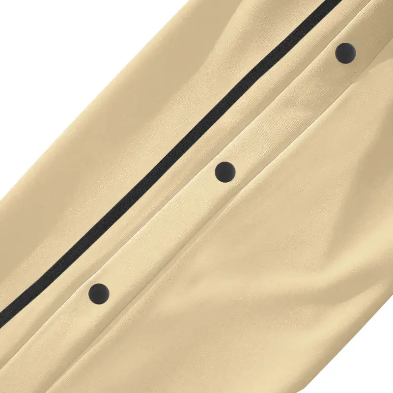 White Casual Pants with Black Stripe Drawstring Plus Size — feature 20