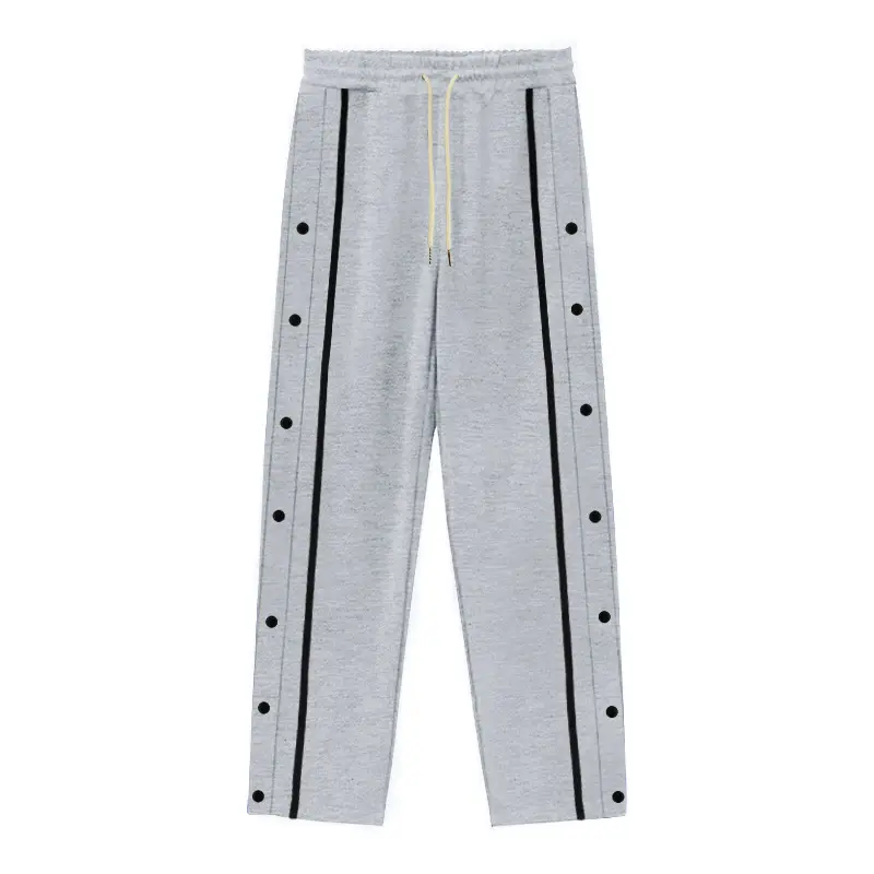 White Casual Pants with Black Stripe Drawstring Plus Size — feature 24