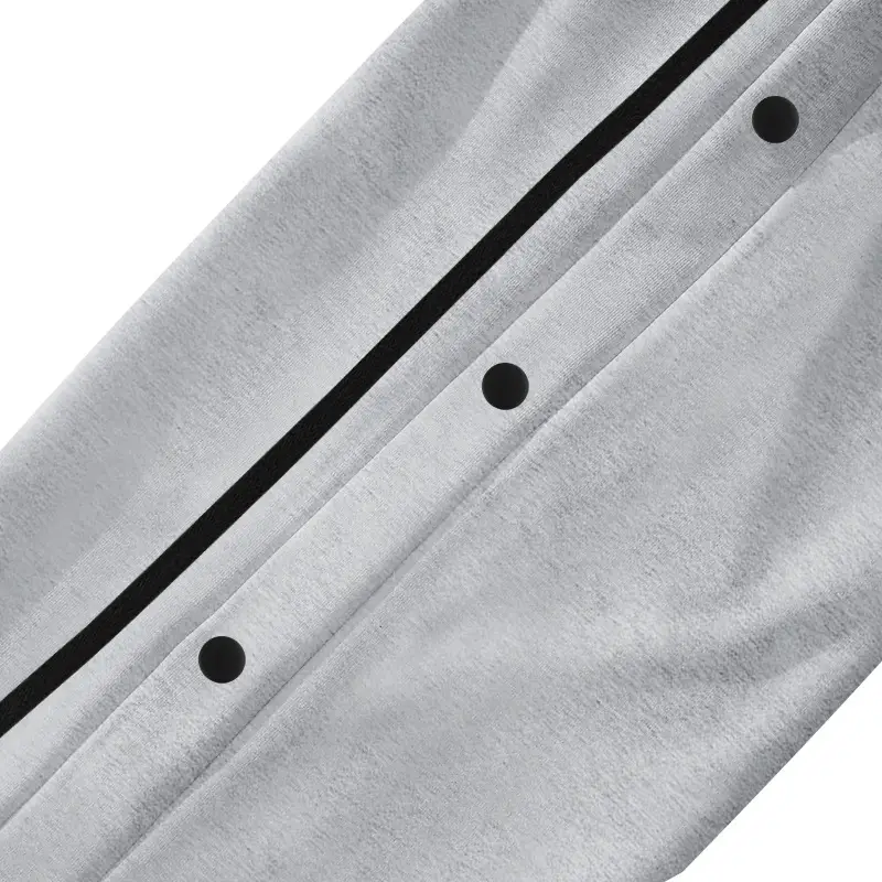 White Casual Pants with Black Stripe Drawstring Plus Size — feature 30