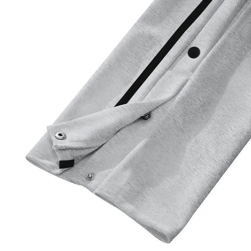 White Casual Pants with Black Stripe Drawstring Plus Size — feature 31