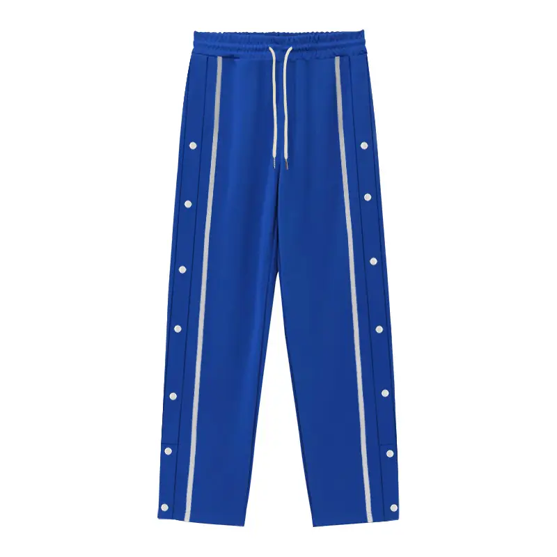 White Casual Pants with Black Stripe Drawstring Plus Size — feature 8
