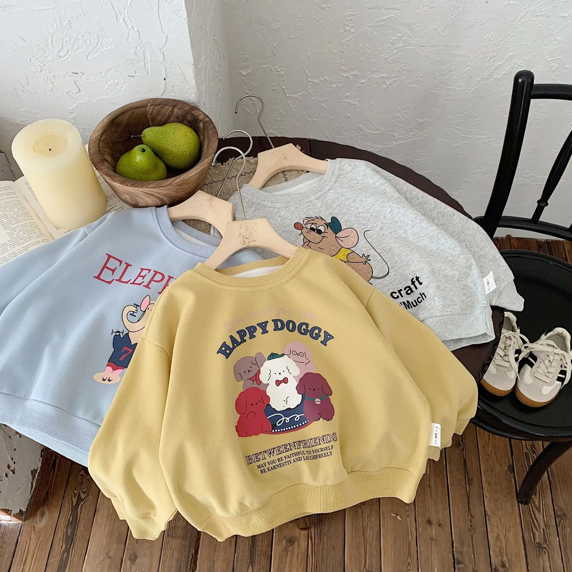 Children's Cartoon Printed Crewneck Sweater 2024 Spring Autumn — feature 4