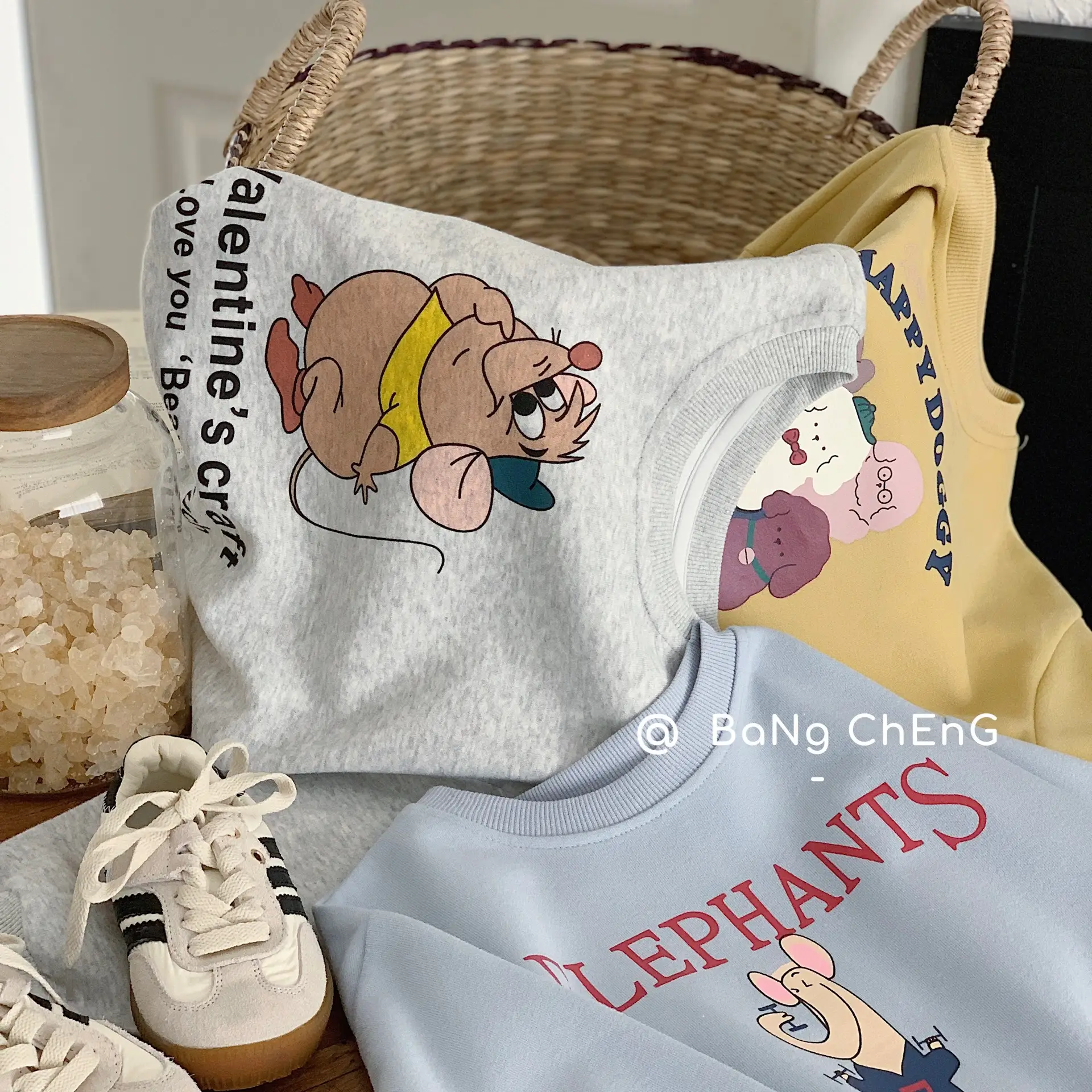 Children's Cartoon Printed Crewneck Sweater 2024 Spring Autumn — feature 5