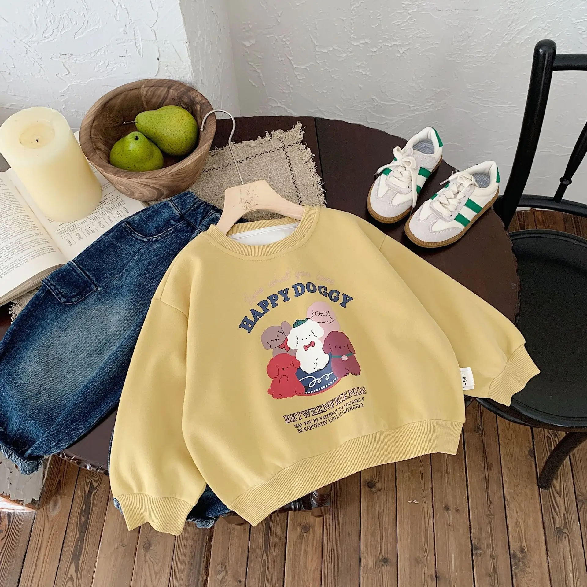 Children's Cartoon Printed Crewneck Sweater 2024 Spring Autumn — feature 9