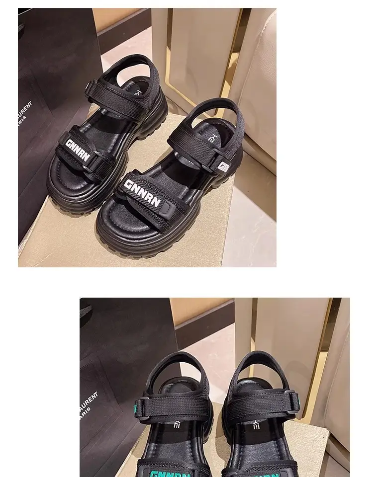 White Green Man Sandals for Women Lightweight Casual Beach Wear — feature 15