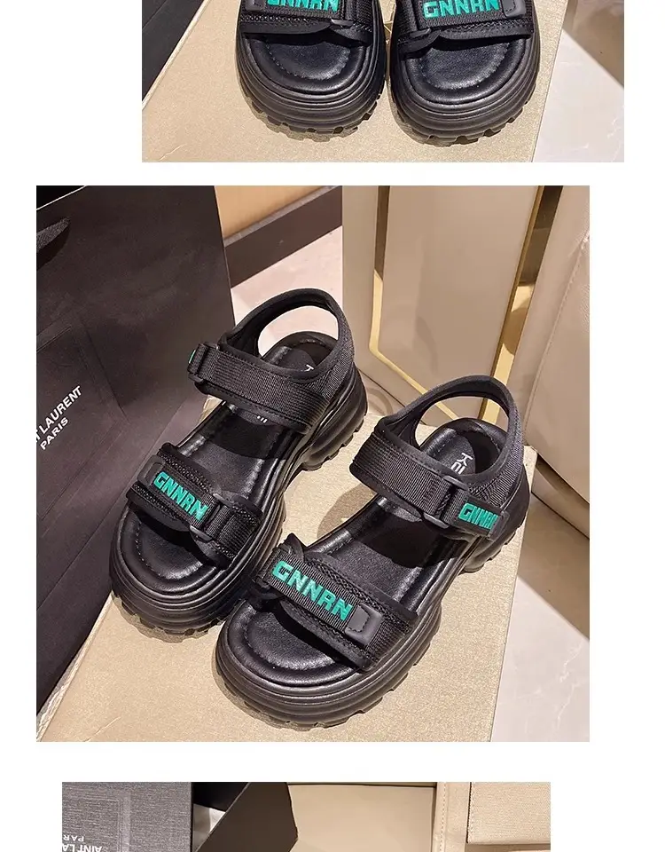 White Green Man Sandals for Women Lightweight Casual Beach Wear — feature 16