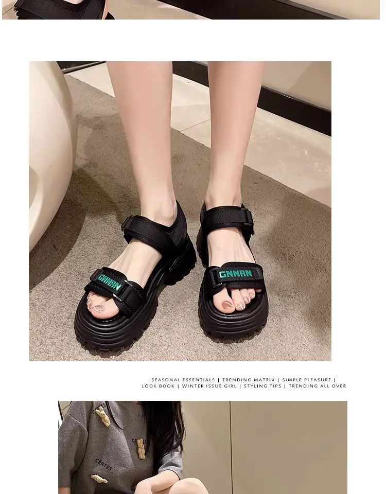 White Green Man Sandals for Women Lightweight Casual Beach Wear — feature 6