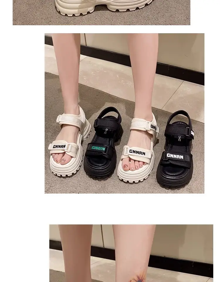White Green Man Sandals for Women Lightweight Casual Beach Wear — feature 8