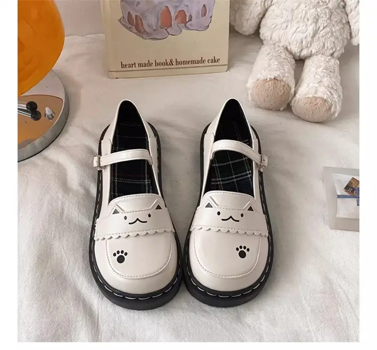 Women British Style Platform Leather Loafers Black 2024 — feature 27