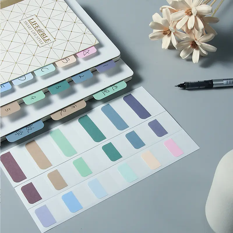 Morandi Color Index Paste Can be Written by Students with Notes Internet Red Post-it Paste Small Sticks Transparent Guide Paste