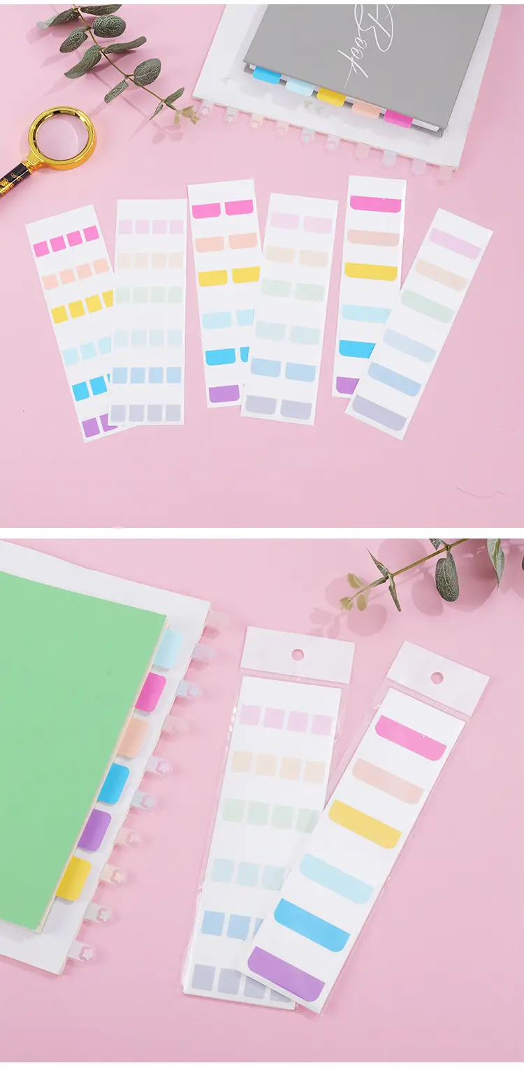 Morandi Color Index Paste Can be Written by Students with Notes Internet Red Post-it Paste Small Sticks Transparent Guide Paste — feature 3