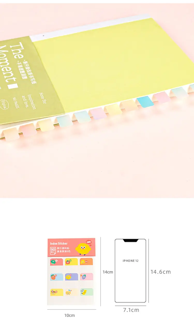 Morandi Color Index Paste Can be Written by Students with Notes Internet Red Post-it Paste Small Sticks Transparent Guide Paste — feature 8