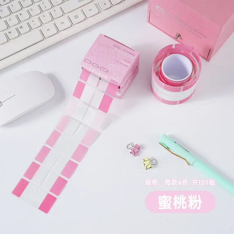 Morandi Color Index Paste Can be Written by Students with Notes Internet Red Post-it Paste Small Sticks Transparent Guide Paste