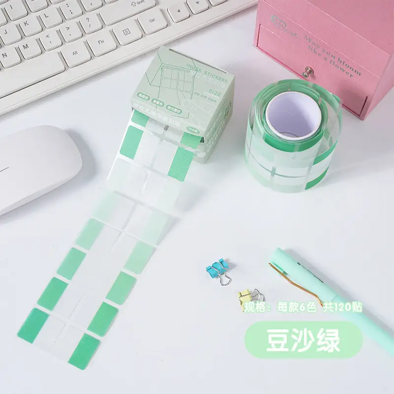 Morandi Color Index Paste Can be Written by Students with Notes Internet Red Post-it Paste Small Sticks Transparent Guide Paste