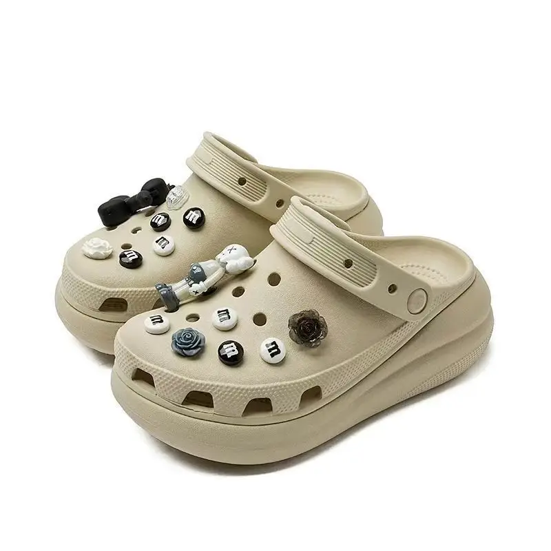 Cross Cave Shoes Puff Thick-soled Cave Shoes Women's Outwear Smelly Foot-free Cave Shoes eva Anti-odor Women's High-height Shoes - Image 12