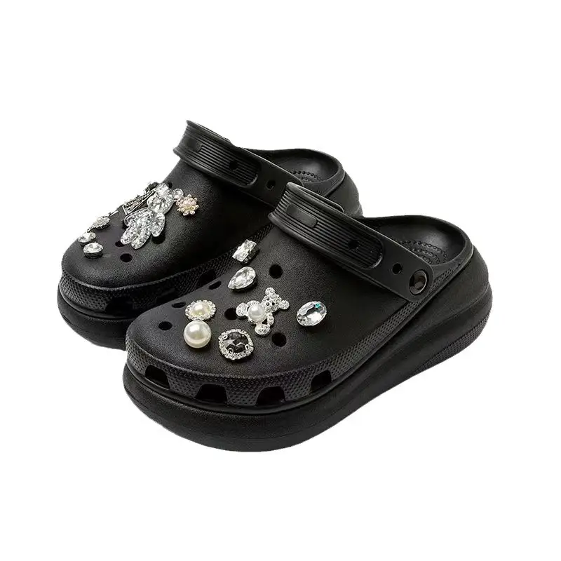Cross Cave Shoes Puff Thick-soled Cave Shoes Women's Outwear Smelly Foot-free Cave Shoes eva Anti-odor Women's High-height Shoes - Image 14
