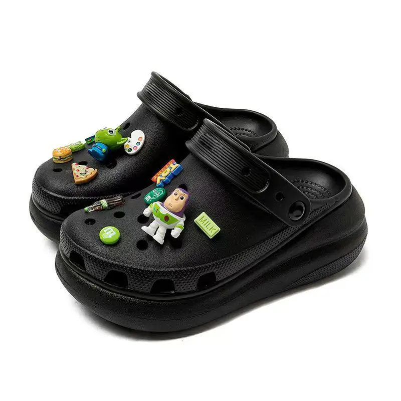 Cross Cave Shoes Puff Thick-soled Cave Shoes Women's Outwear Smelly Foot-free Cave Shoes eva Anti-odor Women's High-height Shoes — feature 5
