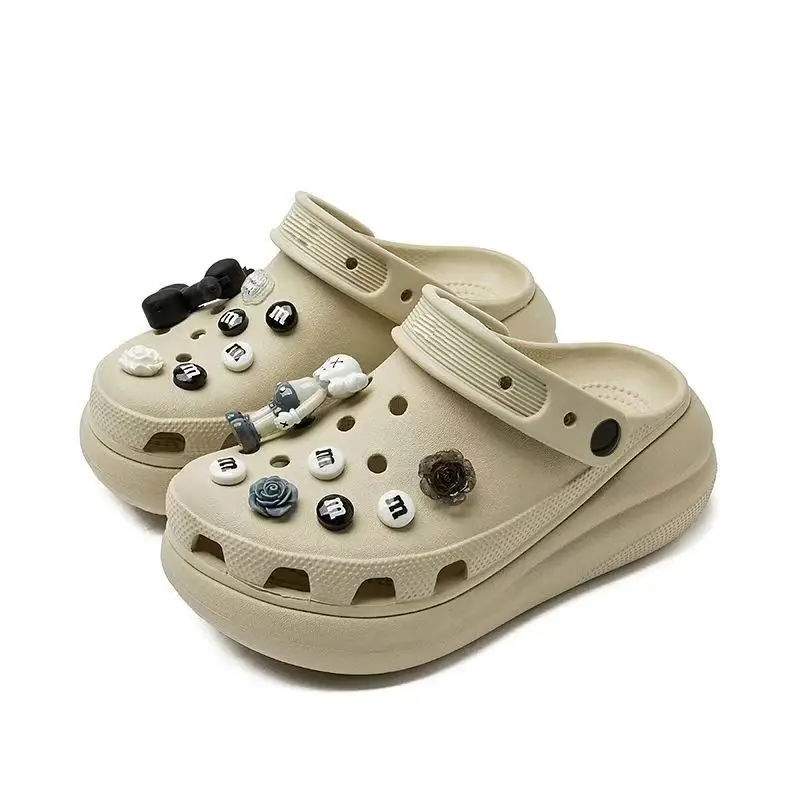 Cross Cave Shoes Puff Thick-soled Cave Shoes Women's Outwear Smelly Foot-free Cave Shoes eva Anti-odor Women's High-height Shoes — feature 7