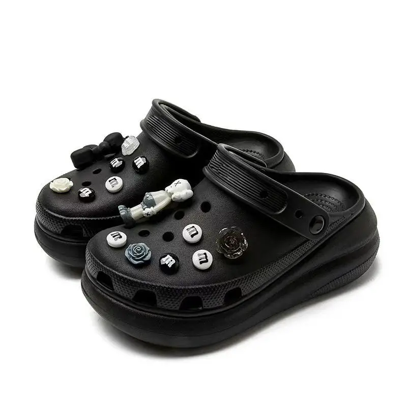 Cross Cave Shoes Puff Thick-soled Cave Shoes Women's Outwear Smelly Foot-free Cave Shoes eva Anti-odor Women's High-height Shoes — feature 8