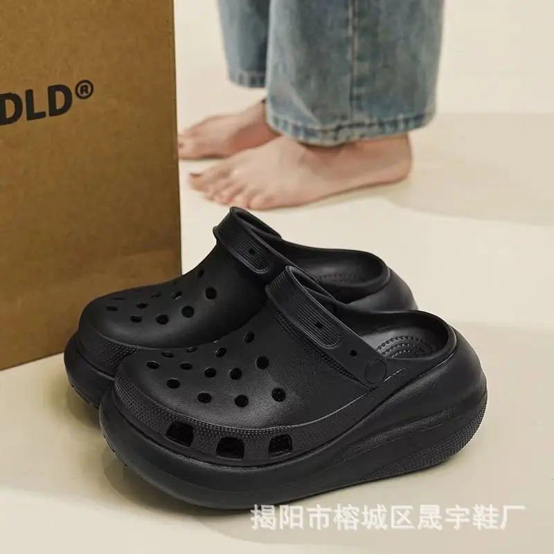 Cross Cave Shoes Puff Thick-soled Cave Shoes Women's Outwear Smelly Foot-free Cave Shoes eva Anti-odor Women's High-height Shoes - Image 8