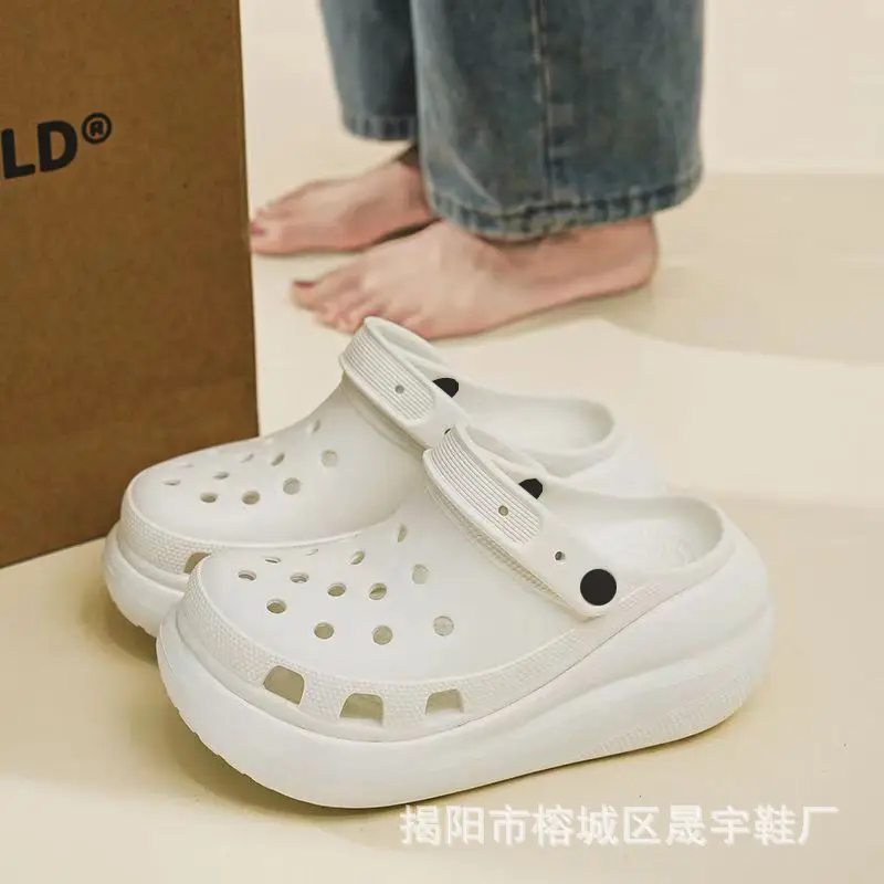 Cross Cave Shoes Puff Thick-soled Cave Shoes Women's Outwear Smelly Foot-free Cave Shoes eva Anti-odor Women's High-height Shoes - Image 9