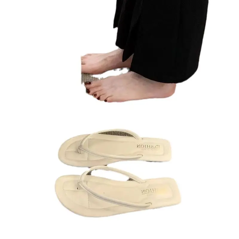 2024 Women's Flip-Flops for Summer, Durable Outdoor Sandals, Flat Toe-Post Beach Shoes, Non-Slip, Comfortable Flat Sole - Image 9