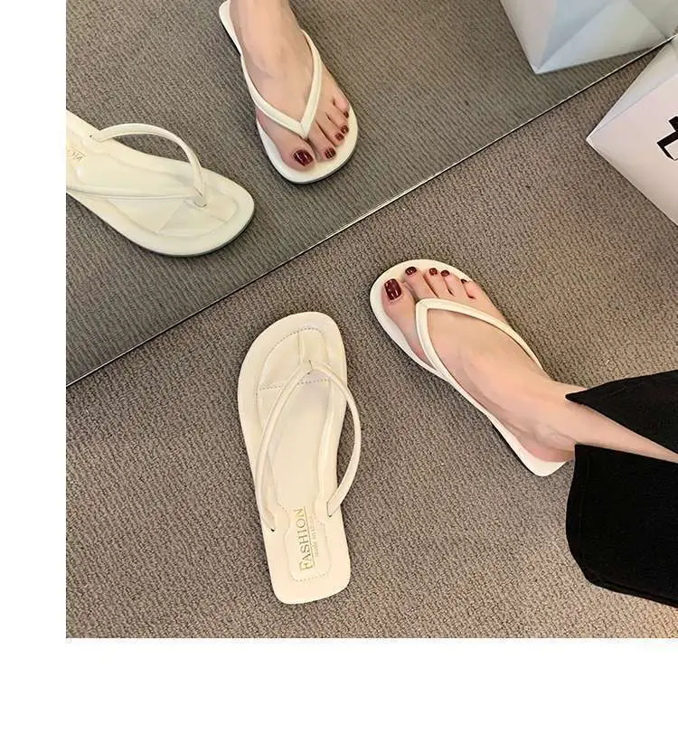 2024 Women's Flip-Flops for Summer, Durable Outdoor Sandals, Flat Toe-Post Beach Shoes, Non-Slip, Comfortable Flat Sole — feature 14