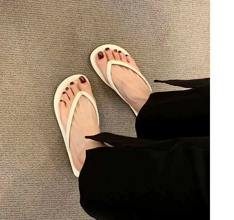 2024 Women's Flip-Flops for Summer, Durable Outdoor Sandals, Flat Toe-Post Beach Shoes, Non-Slip, Comfortable Flat Sole — feature 15