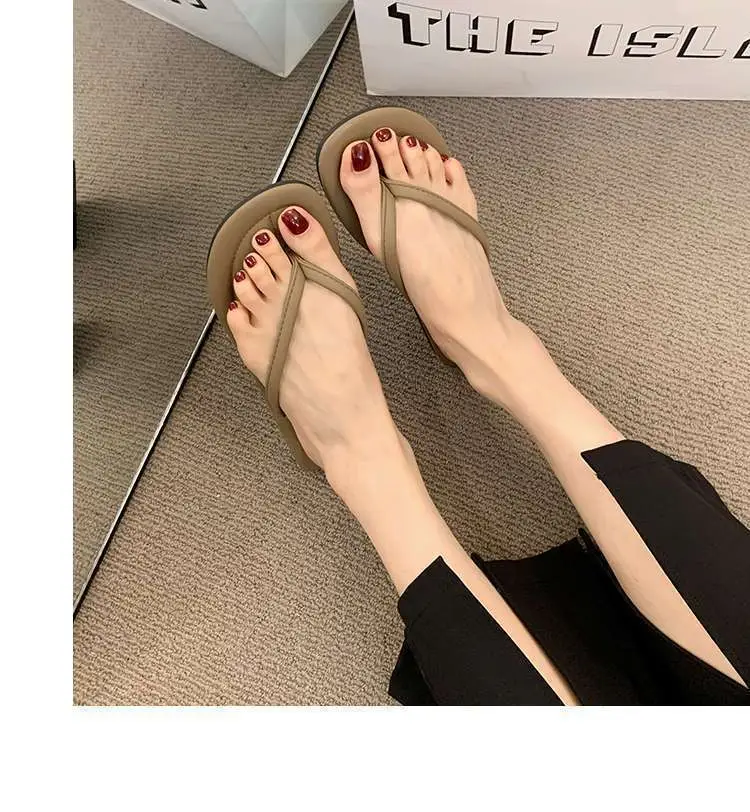 2024 Women's Flip-Flops for Summer, Durable Outdoor Sandals, Flat Toe-Post Beach Shoes, Non-Slip, Comfortable Flat Sole — feature 18