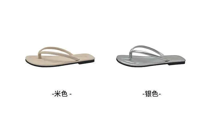 2024 Women's Flip-Flops for Summer, Durable Outdoor Sandals, Flat Toe-Post Beach Shoes, Non-Slip, Comfortable Flat Sole — feature 5