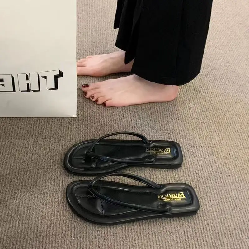 2024 Women's Flip-Flops for Summer, Durable Outdoor Sandals, Flat Toe-Post Beach Shoes, Non-Slip, Comfortable Flat Sole - Image 3