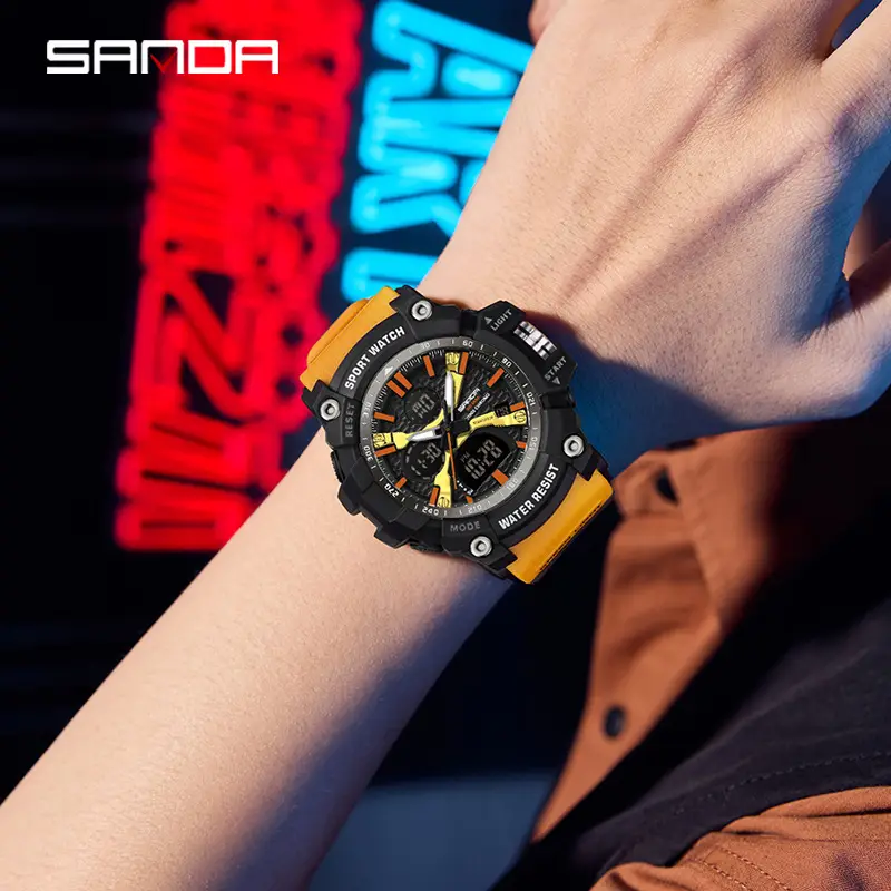 Men Sportwatch Waterproof Dual Display Chronograph - Image 36