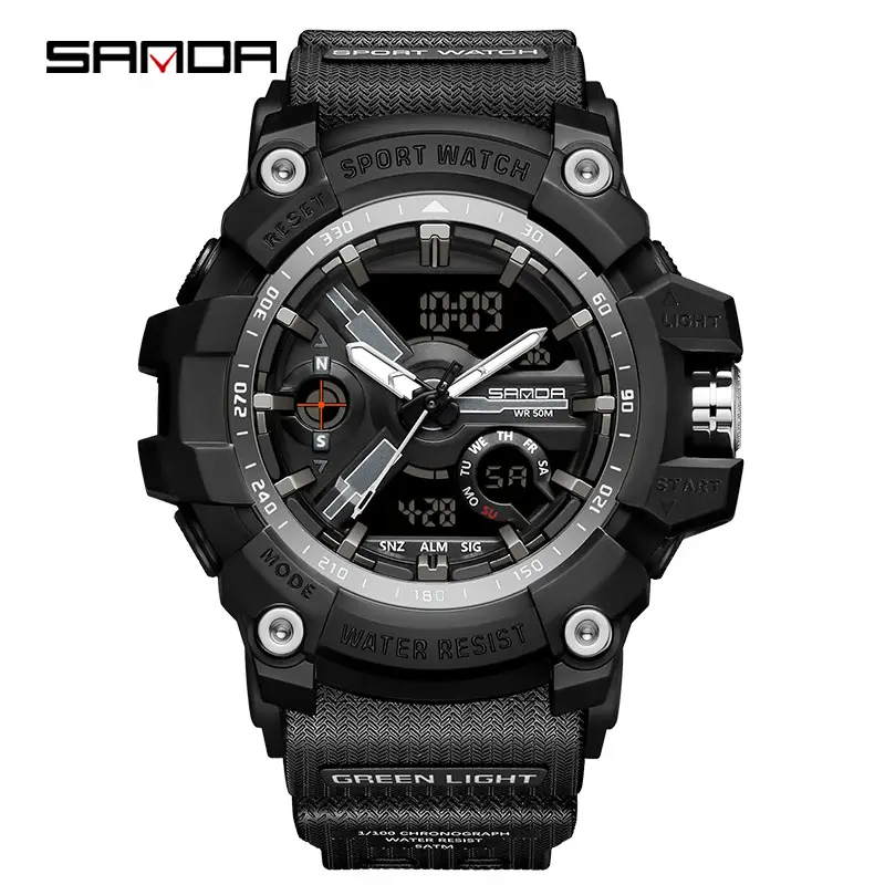 Men Sportwatch Waterproof Dual Display Chronograph - Image 19
