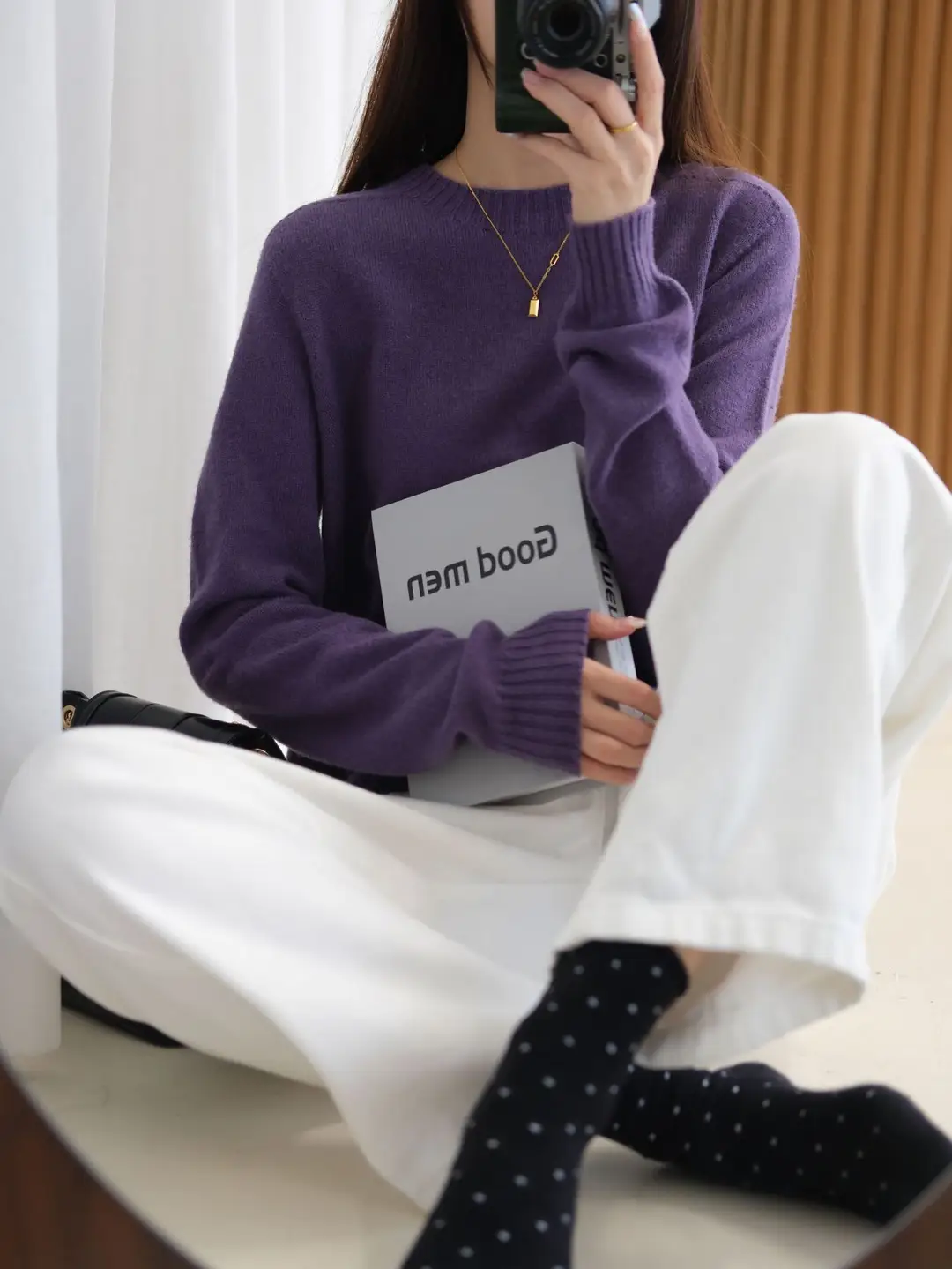 100% Pure Wool Soft Sweater for Women, Autumn and Winter Thick Loose Pullover, Lazy Style Base Knit Top, Export — feature 39