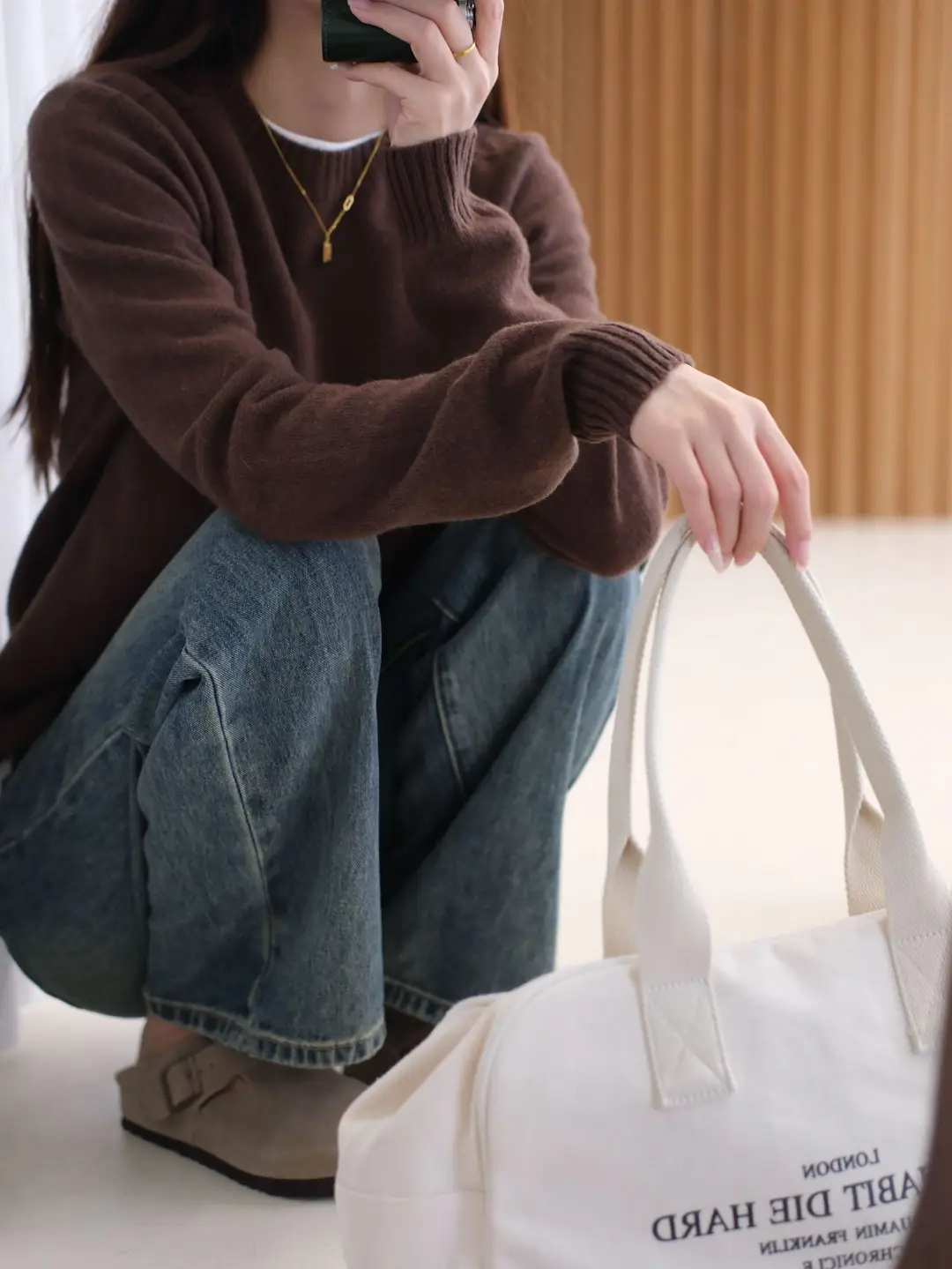 100% Pure Wool Soft Sweater for Women, Autumn and Winter Thick Loose Pullover, Lazy Style Base Knit Top, Export — feature 48