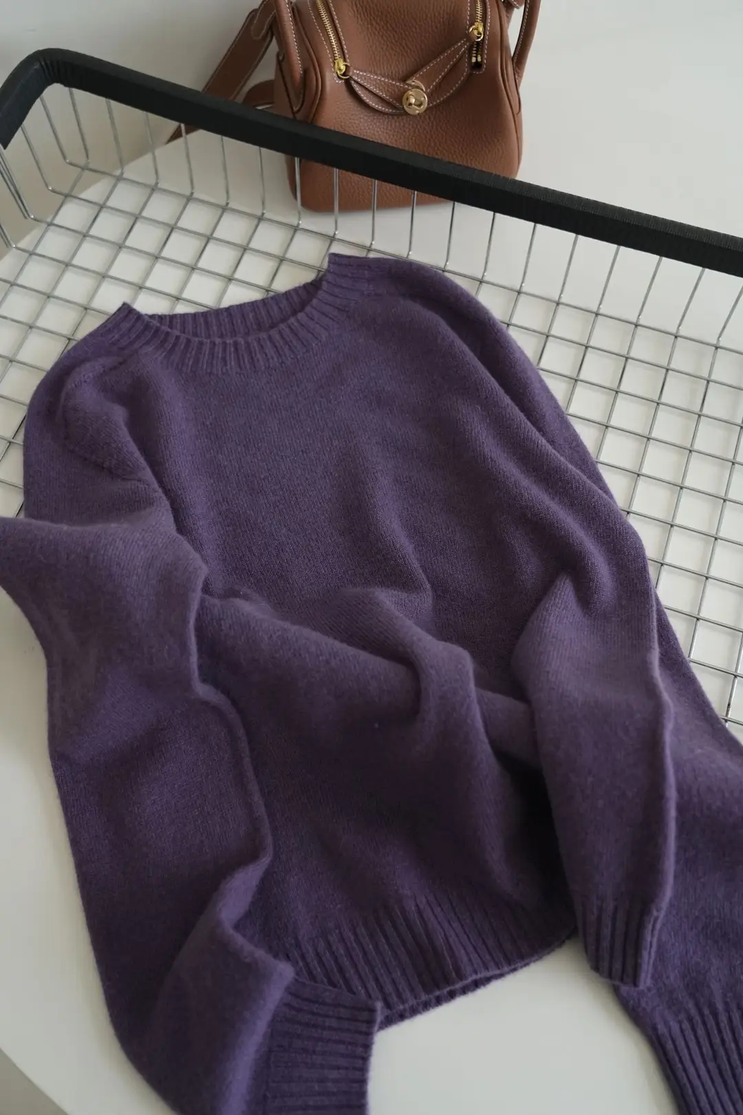 100% Pure Wool Soft Sweater for Women, Autumn and Winter Thick Loose Pullover, Lazy Style Base Knit Top, Export