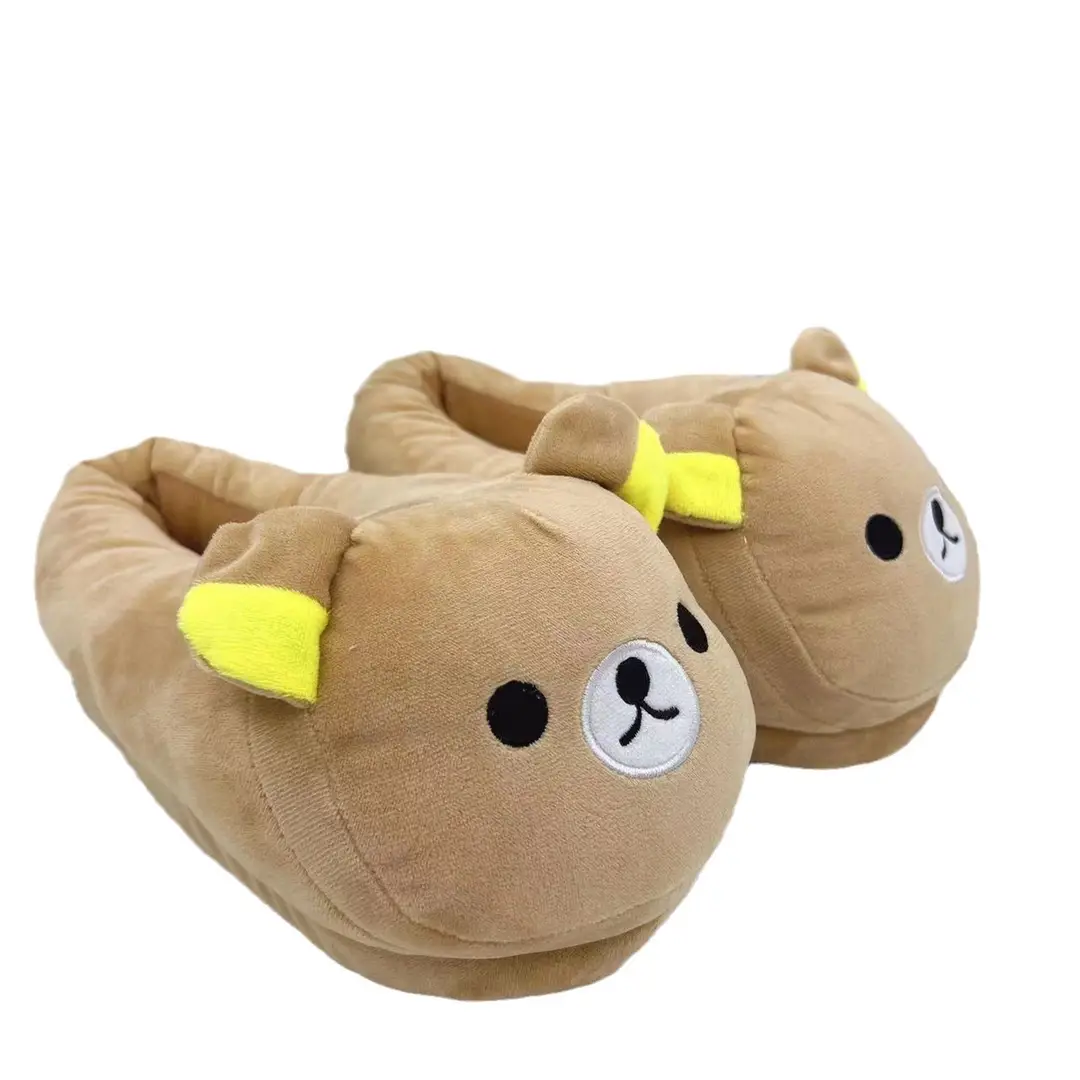 Autumn and winter cross-border cartoon plush slippers indoor couples cotton slippers home warm autumn and winter cotton shoes wholesale