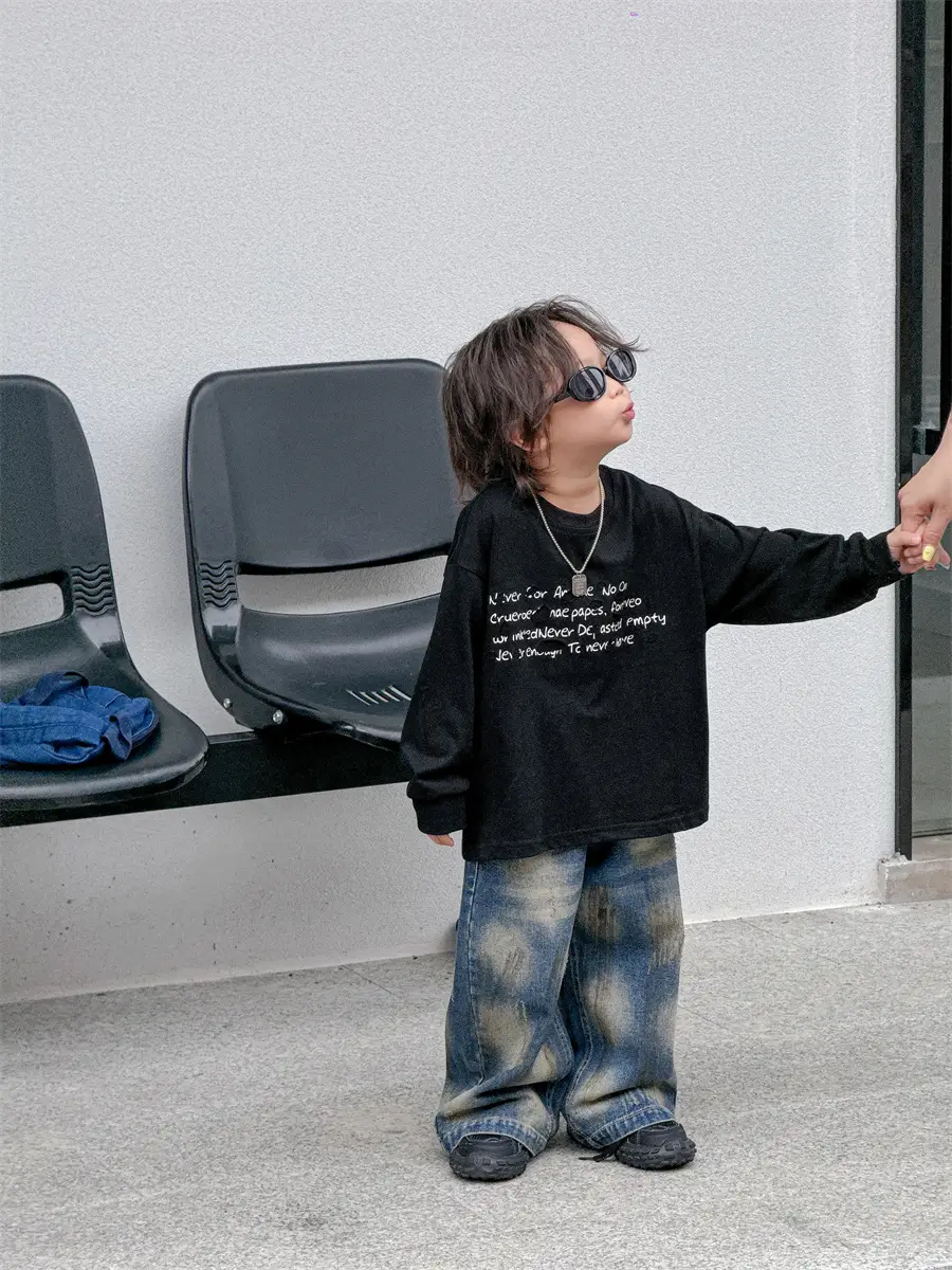 Korean Style Loose Cotton T-Shirt for Boys 2025 - Image 4