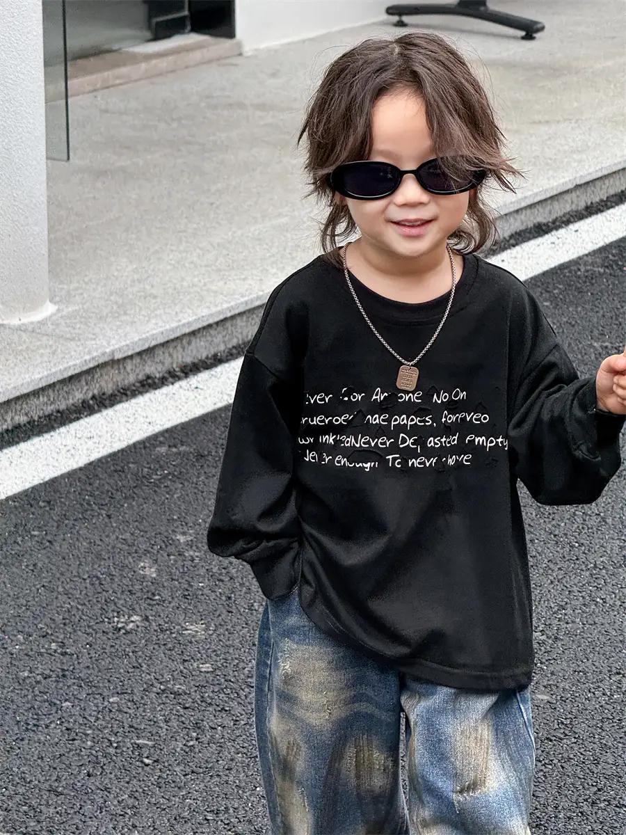 Korean Style Loose Cotton T-Shirt for Boys 2025 - Image 5