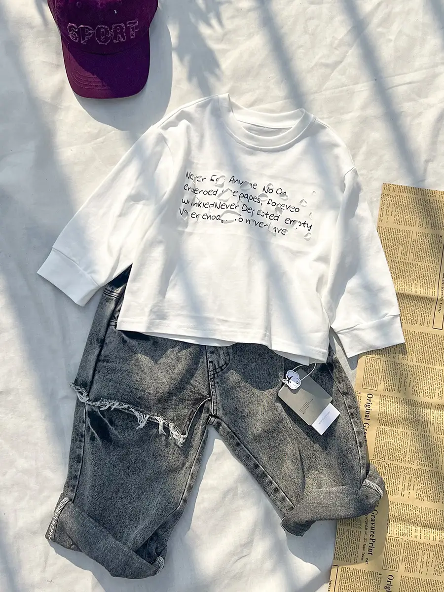 Korean Style Loose Cotton T-Shirt for Boys 2025 - Image 7