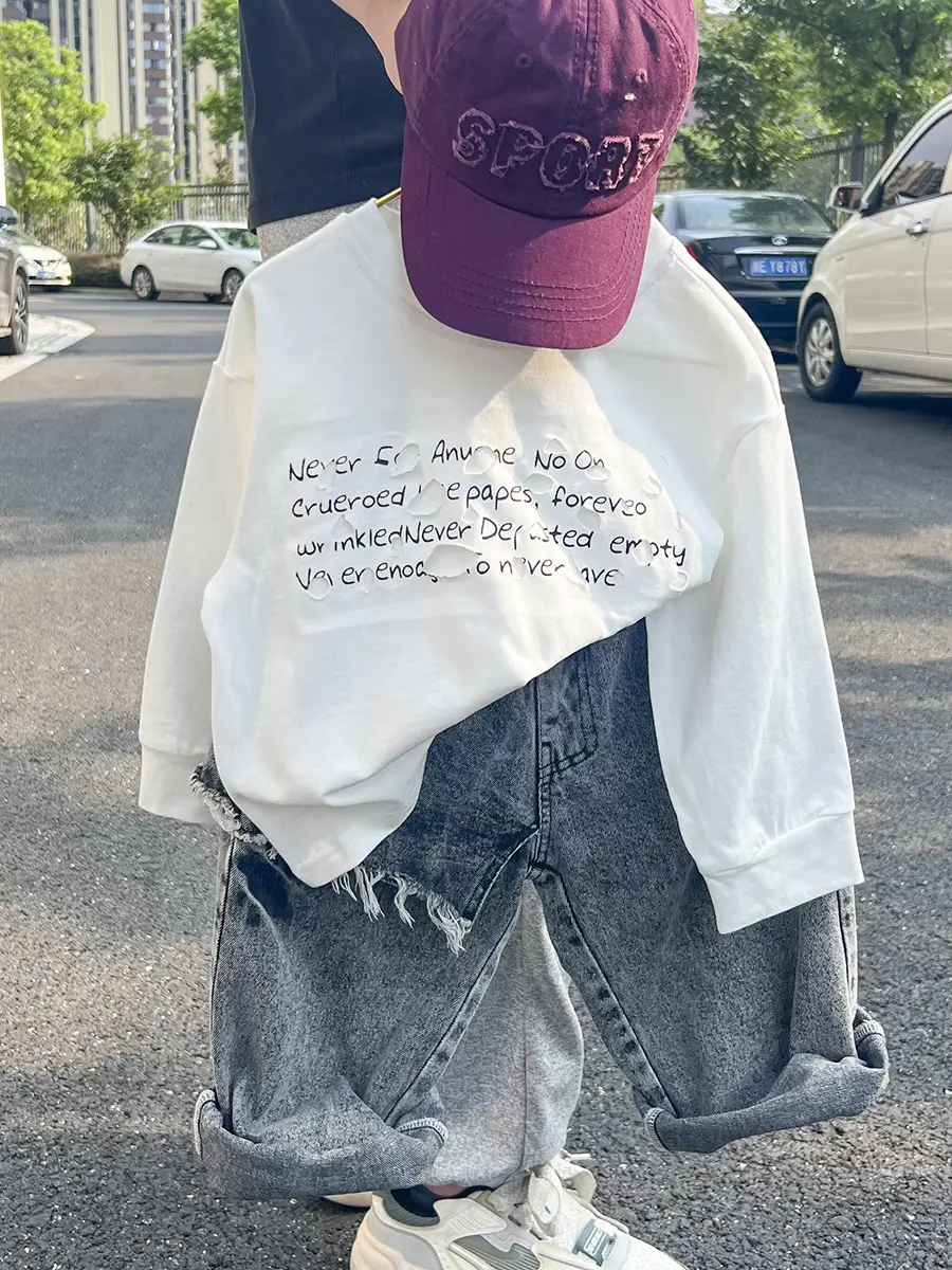 Korean Style Loose Cotton T-Shirt for Boys 2025 — feature 19