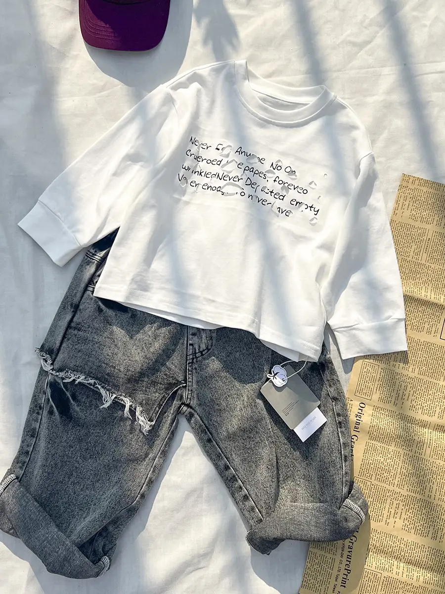 Korean Style Loose Cotton T-Shirt for Boys 2025 — feature 23