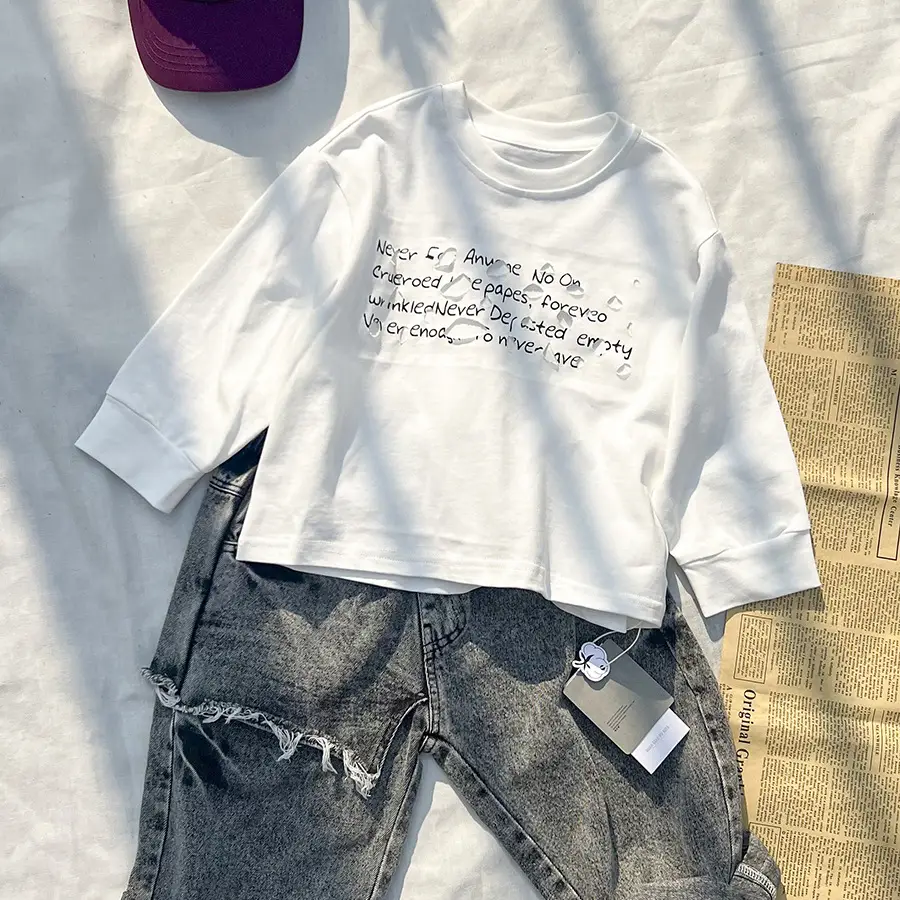 Korean Style Loose Cotton T-Shirt for Boys 2025 - Image 2